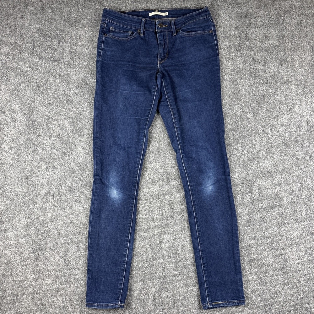 Levi's 711 Skinny Jeans Size 28 / 6 Dark Wash WaterLess Blank Red Tab